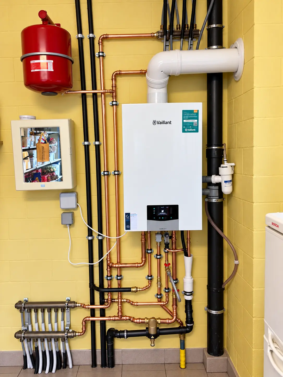 Jasper Van Guyse plaatst een Vaillant condensatieketel in het Waasland
