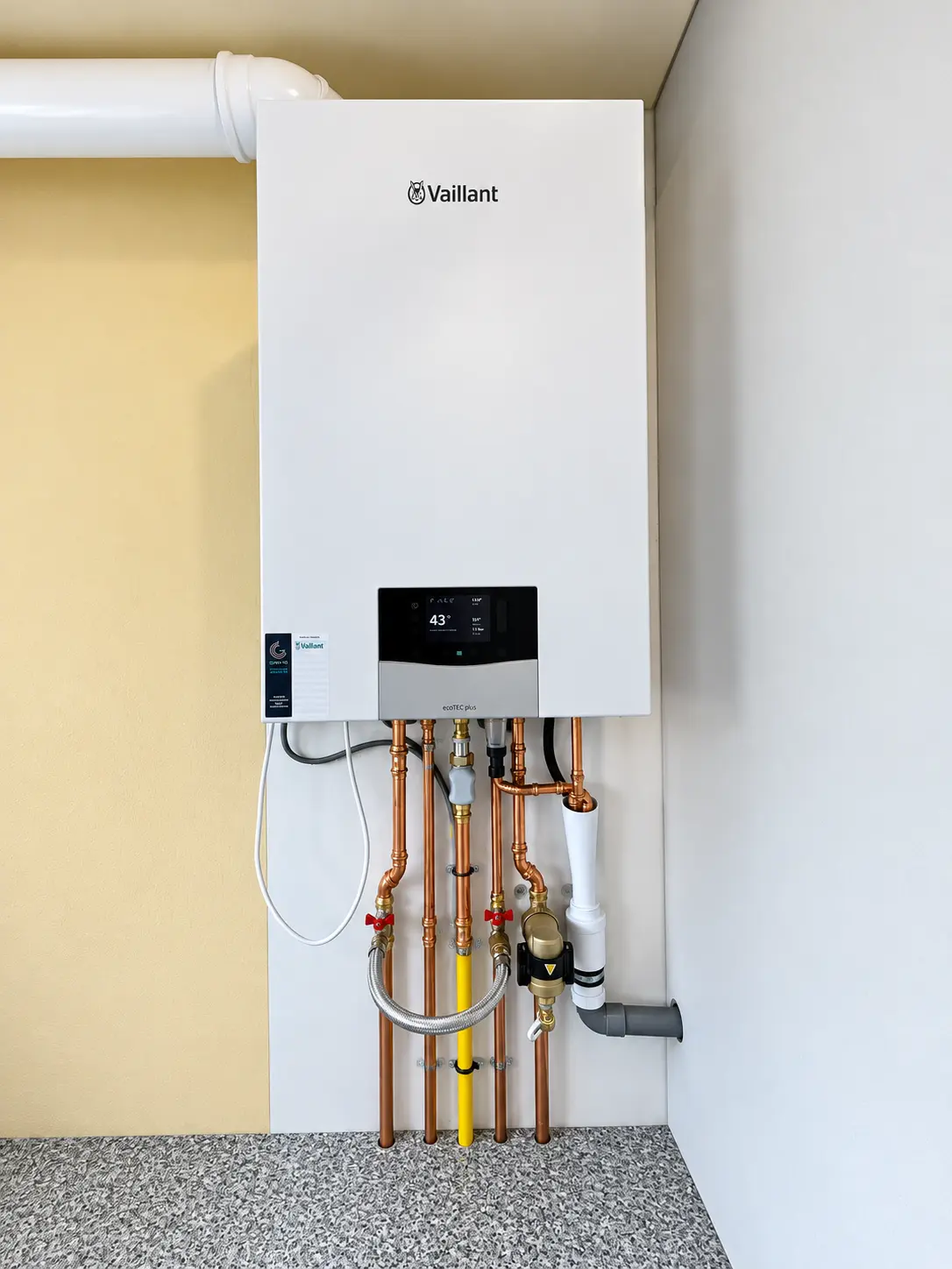 Nieuwe Vaillant hoogrendementsketel geplaatst door Van Guyse Verwarming in het Waasland